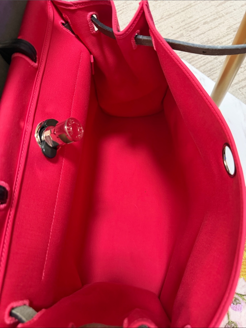 Hermes Herbag 39 in Rose Extreme Canvas with Pouchette - Picture 11 of 12